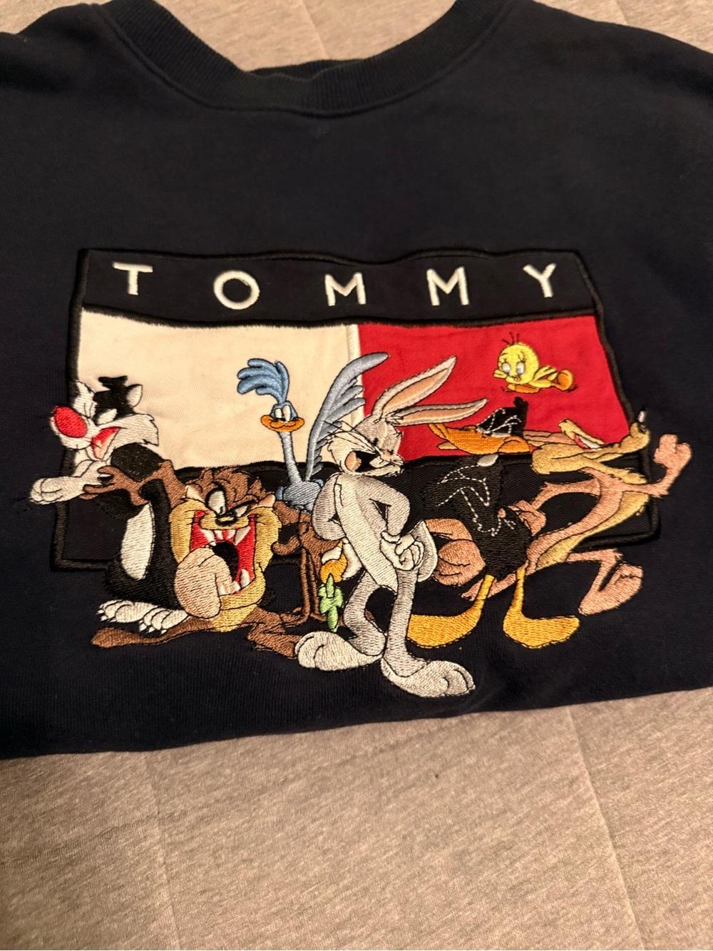 Tommy Hilfiger  Navy Looney Tunes Graphic Sweatshirt - Picture 2 of 3